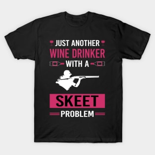 Wine Drinker Skeet Shooting T-Shirt